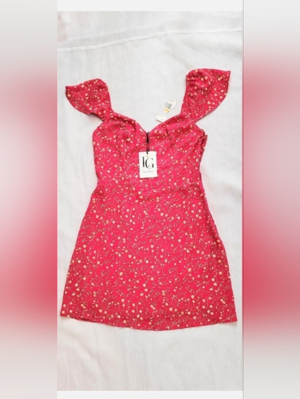NWT!Fall Garden Party Boho Floral Women's Cottagecore Fancy Y2k Mini Dress Small